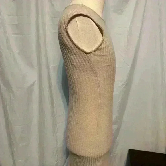 Women’s Ady P Ribbed Stretchy Dress. Size Small. Light Tan. Slits On Sides. - Picture 2 of 6